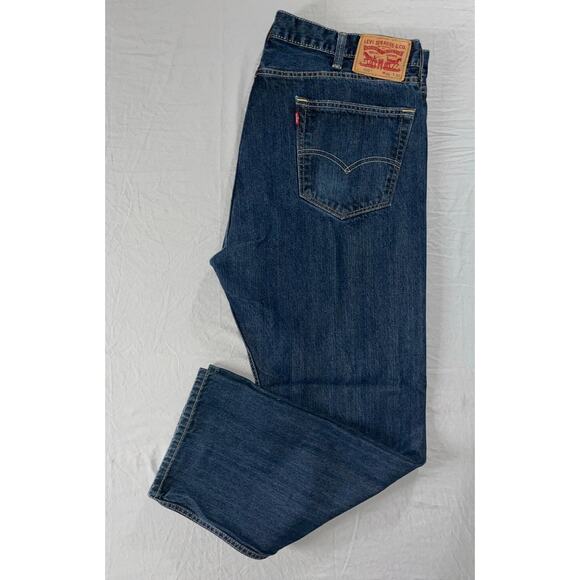 Levi's 505 Regular Straight 5-Pocket 100% Cotton Denim Jeans. Men's 40X30, GUC! - Picture 1 of 9